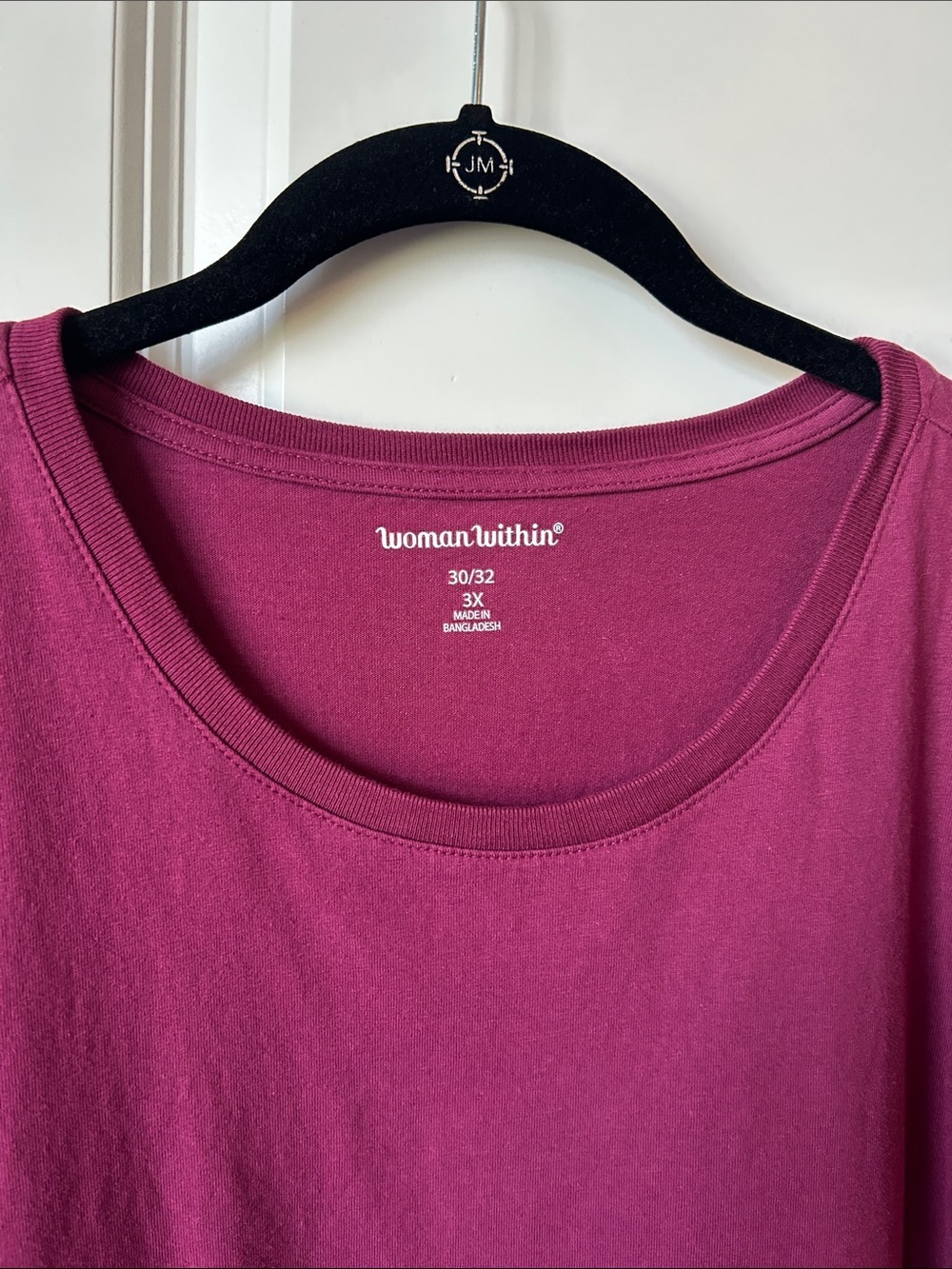 NWOT Woman Within Short Sleeve Crewneck Tee Raspberry 3X - Picture 2 of 9